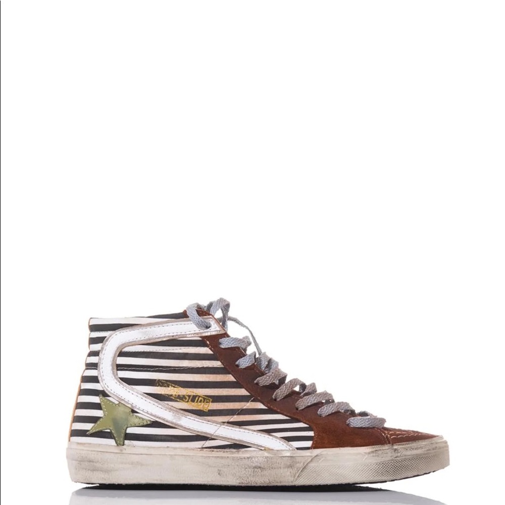 Golden Goode Slide stripe suede sneakers